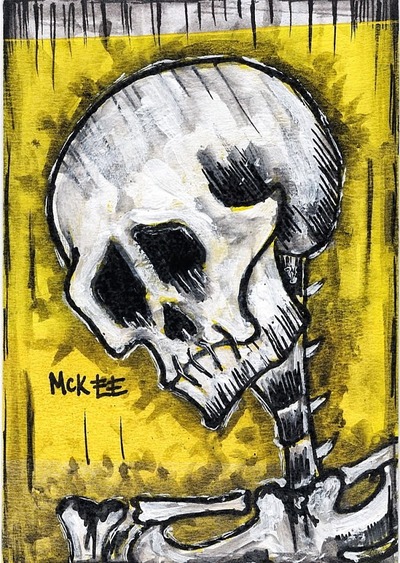 Marisol McKee Art - "Calaveras no. 47" ACEO