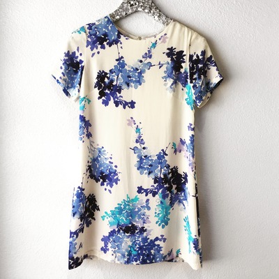 Blue & white floral dress