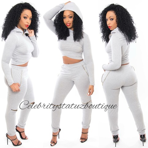 Eve's Zipper Set-Gray