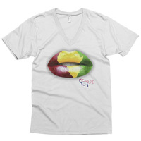 Africa Lips v-neck - Thumbnail 1