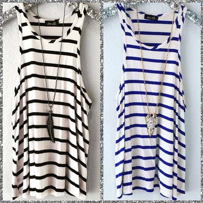 Striped racerback tank - Thumbnail 5