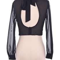 Metallic High Neck Top