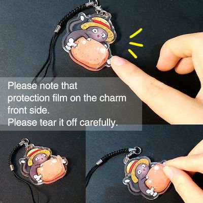 One piece cat acrylic charm- law with onigiri