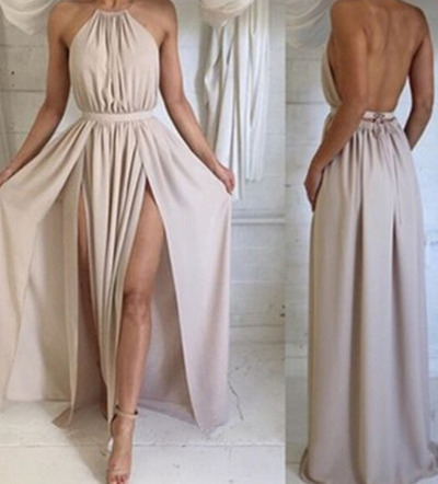 Long prom dresses, cheap prom dresses, simple prom dress, chiffon prom dress, sexy prom dress, backless prom dress, most popular prom dress, PD15499
