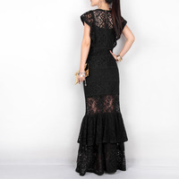 EUROV2016 HIGH FASHION V NECK FLAMINCO STYLE DRESS - Thumbnail 2