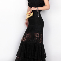 EUROV2016 HIGH FASHION V NECK FLAMINCO STYLE DRESS - Thumbnail 4