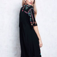 FREE PEOPLE V NECK BOHEMIAN STYLE BEACH DRESS SHIRT  - Thumbnail 3