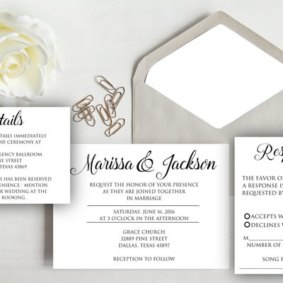 Printable wedding invitation - calligraphy wedding invitation - black &white wedding invitation - black and white wedding invitation