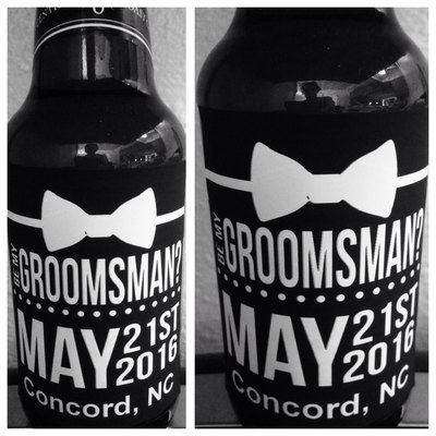 Groomsman beer labels - best man beer labels - beer bottle labels