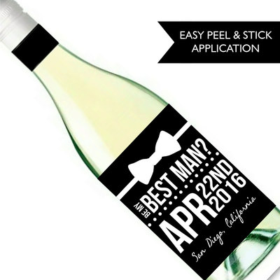 Will you be my groomsman wine label - will you be my best man - custom wine label - Thumbnail 5