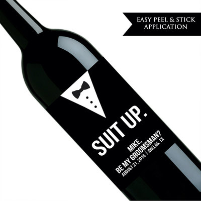 Will you be my groomsman wine label - will you be my best man - custom wine label - Thumbnail 3