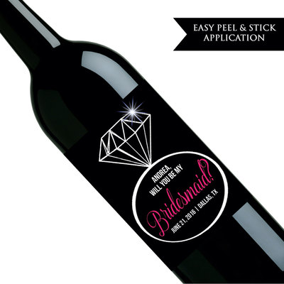 Will you be my bridesmaid wine label - Will you be my maid of honor - Custom wine label