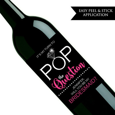 Will you be my bridesmaid wine label - Will you be my maid of honor - Custom wine label- will you be my bridesmaid