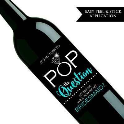 Will you be my bridesmaid wine label - Will you be my maid of honor - Custom wine label- will you be my bridesmaid