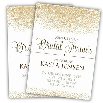 Bridal shower invitation - glitter bridal shower invitation - chic bridal shower invitation