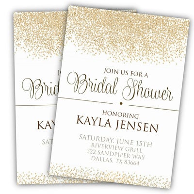 Bridal Shower Invitation - Glitter Bridal Shower Invitation - Chic Bridal Shower Invitation
