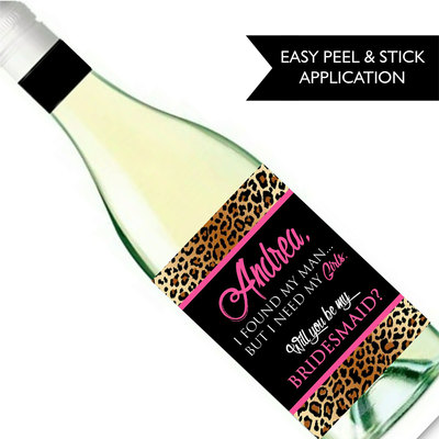 Will you be my bridesmaid wine label - Will you be my maid of honor - Custom wine label