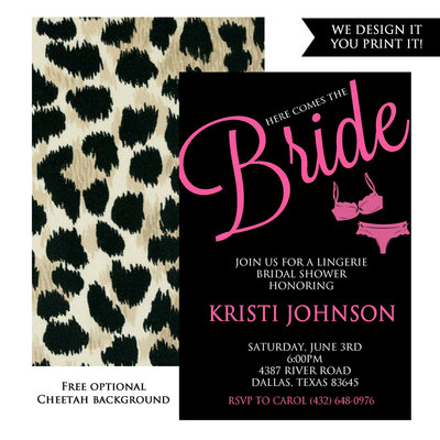 Bridal Shower Invitation - Lingerie Shower Invitation