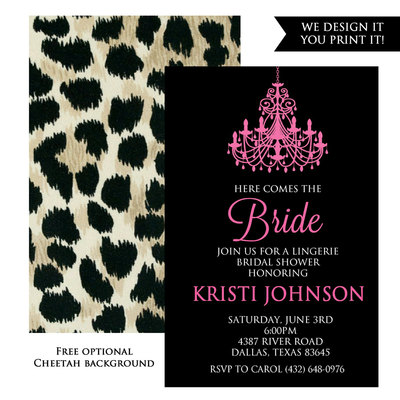 Bridal shower invitation - lingerie shower invitation