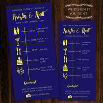 Printable Wedding Timeline - Printable Wedding Itinerary - Wedding Itinerary Template - Wedding Program