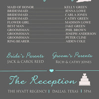 Printable Wedding Program - DIY Wedding Program - Wedding Program Template - Gray Wedding Program - Thumbnail 2