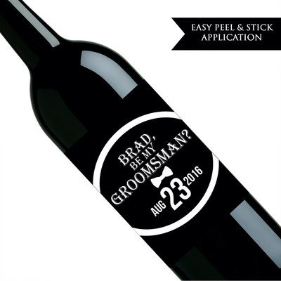 Will you be my groomsman wine label - will you be my best man - custom wine label - Thumbnail 3