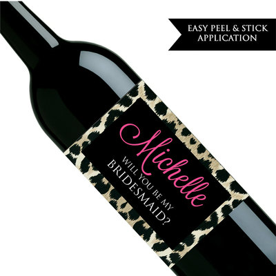 Will you be my bridesmaid wine label - Will you be my maid of honor - Custom wine label