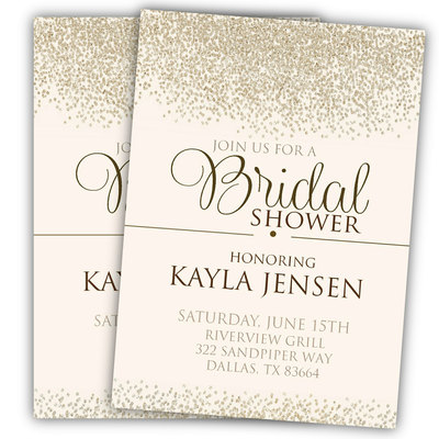 Bridal shower invitation - glitter bridal shower invitation - chic bridal shower invitation
