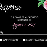 Printable Wedding Invitation - Rustic Wedding Invitation - Floral Chic Wedding Invitation - Thumbnail 2