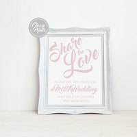 Printable wedding sign | Social media sign | Reception Sign - Thumbnail 1