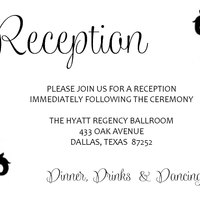 Printable Wedding Invitation - Calligraphy Wedding Invitation - Damask Wedding Invitation - Black and White Wedding Invitation - Thumbnail 3