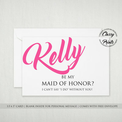 Bridesmaid Card - Maid of Honor Card - Will you be my bridesmaid? - Will you be my maid of honor - bridesmaids gift - maid of honor gift