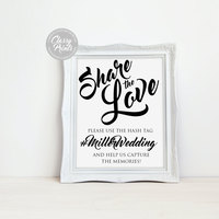 Printable wedding sign | Social media sign | Reception Sign - Thumbnail 2