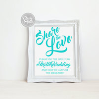 Printable wedding sign | Social media sign | Reception Sign - Thumbnail 3