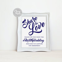 Printable wedding sign | Social media sign | Reception Sign - Thumbnail 4