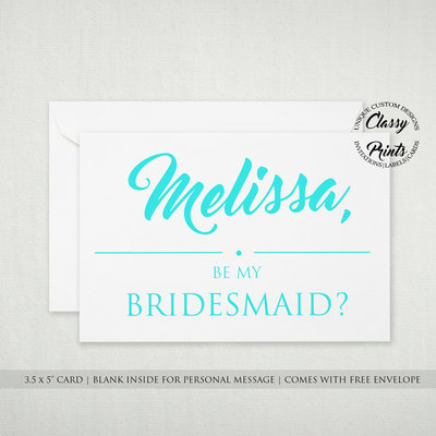 Bridesmaid Card - Maid of Honor Card - Will you be my bridesmaid? - Will you be my maid of honor - bridesmaids gift - maid of honor gift