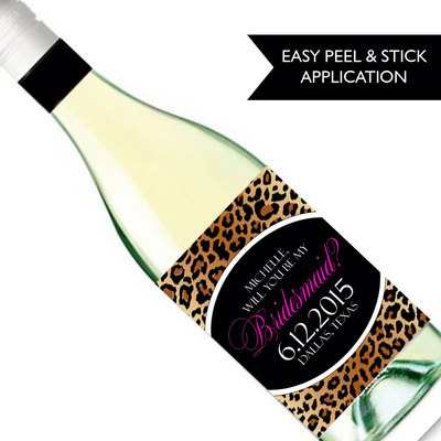 Will you be my bridesmaid wine label - will you be my maid of honor - custom wine label - Thumbnail 5