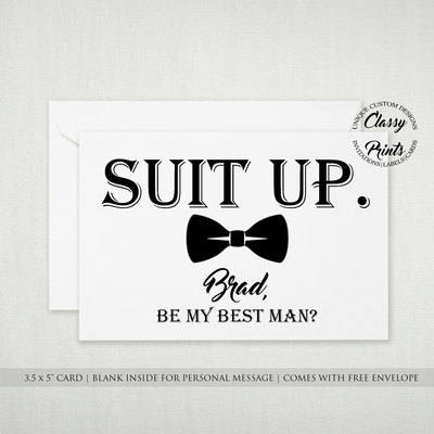 Groomsman card - best man card - will you be my best man? - will you be my groomsman? - groomsman gift - best man gift