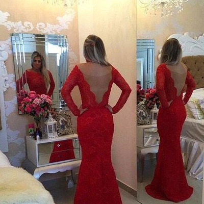 Red prom dresses,red trumpet/mermaid scoop  tulle prom dresses evening dresses 8664