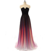 Gradient prom dresses, long prom dresses, unique prom dresses, chiffon prom dresses, cheap prom dresses, evening dress, PD15317 - Thumbnail 1