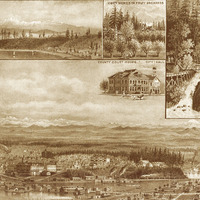 Olympia, Washington in 1903 - Bird's Eye View, Aerial map, Panorama, Vintage, Antique map, Reproduction, Giclée, Fine Art, Wall Art, History - Thumbnail 4
