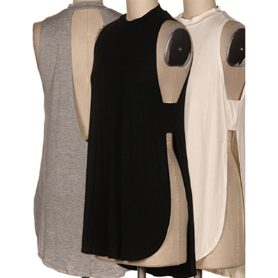 Black Open Side Tank