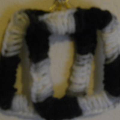 Crochet large square earrings