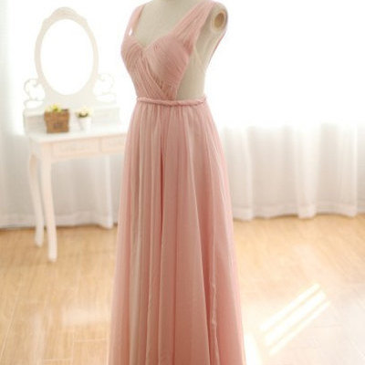 Sexy open back charming blue prom dresses ,custom blush pink sexy prom dress gown,pd160021 - Thumbnail 5