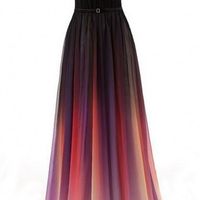 Long Strapless Gradient A Line Prom Gowns pst0010 - Thumbnail 1