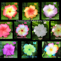 DOUBLE CURLY PLUMERIA - Foam Hair Picks or Clips - Your Choice of 3 . . . - Thumbnail 4