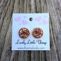 10mm Rose Gold Studs with Gold Setting-1