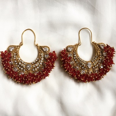 Kaaya earrings (deep red)