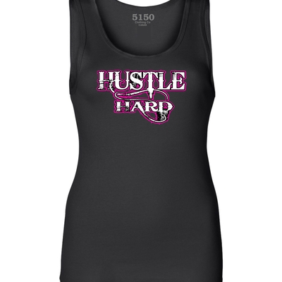 Hustle hard ladies tank # 992