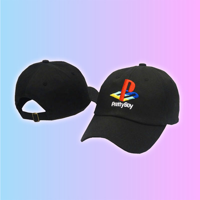 SONY PLAYSTATION SPOOF PRETTY BOY BASEBALL CAP IN BLACK